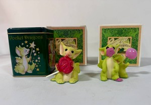 The Whimsical World Pocket Dragons Lollipop and Bubblegum Blues wOriginal Box