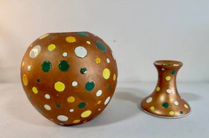 Jena Hall for Toyo Trading Co Orb Vase & Candlestick
