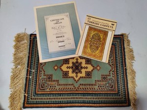 Turkish Prayer Rug wCOA