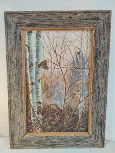 Framed WildlifeOutdoor Painting Signed by Minnesota Artist Pete Jendro