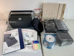 Office Supplies Binding Machine, Laser Measure, DVD Cases and more