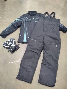 FXR Sport Womens Snowmobiling Jacket (Size 10) & Snowpants (Size L)  Gloves