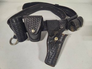 Vintage Police Belt wHolsters, Cuff Holders, etc.