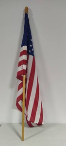 Large American Flag on Pole
