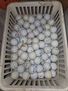 Basket of golf balls