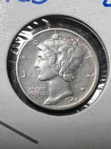 1944-S US MERCURY DIME BU