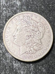 1891 US MORGAN SILVER DOLLAR