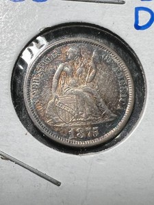 1875 US SEATED LIBERTY DIME