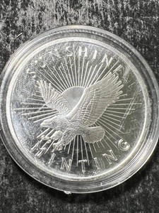 1 TROY OZ .999 FINE SILVER SUNSHINE MINTING ROUND IN AIRTITE