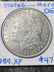 1889 US MORGAN SILVER DOLLAR