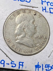 1949-S US FRANKLIN HALF DOLLAR