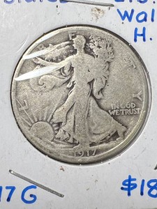 1917 US WALKING LIBERTY HALF DOLLAR