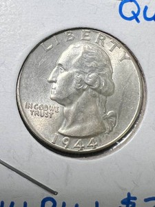 1944 US WASHINGTON QUARTER BU