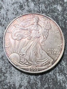 2005 AMERICAN SILVER EAGLE 1 TROY OZ .999 FINE SILVER