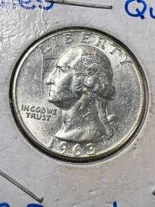 1963 US WASHINGTON QUARTER UNC