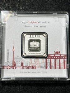 20 GRAMS .999 FINE SILVER GEIGER BAR