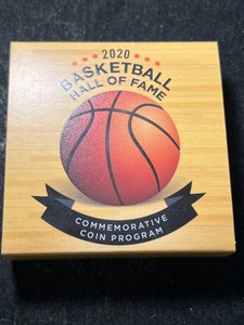 2020 US BASKETBALL HALL OF FAME COMMEM SILVER DOLLAR IN ORIGINAL BOX