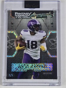 Justin Jefferson 2026 Wild Card Fantasy Football Autompunk Edition 1 of 1 - Minnesota Vikings Football Card