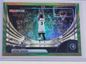 Anthony Edwards 2026 NBA Hoops Highlights Gold Foil #270 and Numbered 71199 - Minnesota Timberwolves Basketball Card