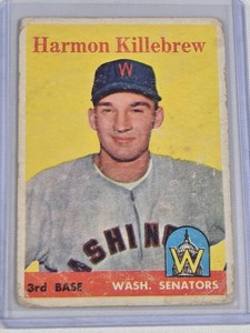 Harmon Killebrew 1958 Topps #288 - Washington Senators Vintage Baseball Card