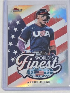 Aaron Judge 2026 Topps Finest Refractor Worlds Finest USA Insert WF-1