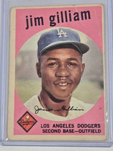 Jim Gilliam 1959 Topps #306 - Los Angeles Dodgers Vintage Baseball Card
