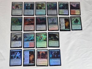 Lot of 20  Magic The Gathering Foil Cards including Eiganjo Exemplar, Ninjas Kunai, Bamboo Grove Archer, Akki Ronin, Tales of Master Seshiro, Guardians of Oboro