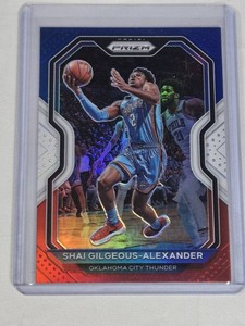 Shai Gilgeous-Alexander 2020-21 Panini Prizm RedWhiteBlue #118 - Oklahoma City Thunder Basketball Card