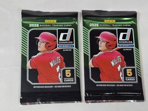 Lot of 2 Unopened Packs of 2026 Donruss Baseball Cards