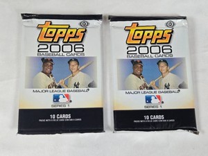 Lot of 2 Unopened Packs of 2006 Topps Baseball Cards Series 1