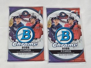 Lot of 2 Unopened Packs of 2025 Bowman Chrome Baseball
