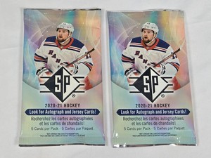Lot of 2 Unopened Packs of 2020-21 SP Hockey Cards