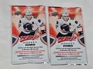 Lot of 2 Unopened Packs of 2021-22 Upper Deck MVP Hockey