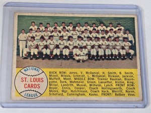 St. Louis Cardinals 1958 Topps #216 - St. Louis Cardinals Vintage Baseball Card