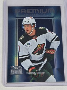 Brock Faber Rookie 2023-24 SkyBox Metal Universe Premium Prospects Insert #PP-28 - Minnesota Wild Hockey Card