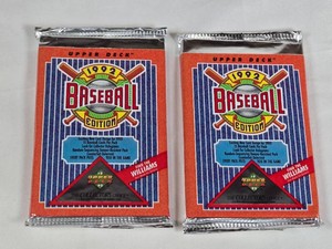 Lot of 2 Unopened Packs of 1992 Upper Deck Baseball - Possible Ted Williams Auto