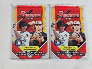 Lot of 2 Unopened Packs of 2023 Bowman Baseball Cards