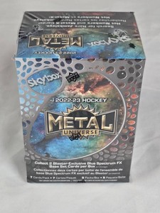 Unopened Box of 2022-23 Upper Deck Skybox Metal Universe Hockey Cards