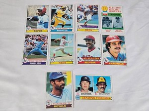 Lot of 10 Vintage 1979 Topps Baseball Stars Cards Featuring Andre Dawson, Willie Stargell, Joe Morgan, and More