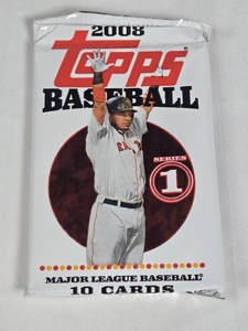Unopened Pack of 2008 Topps Baseball Cards - Possible Kershaw Rookie