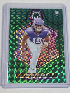 Dallas Turner Rookie 2024 Panini Mosaic Green Prizm #317 - Minnesota Vikings Football Card