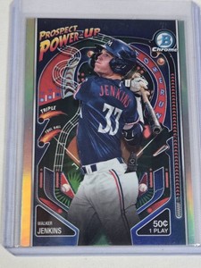 Walker Jenkins Rookie 2024 Bowman Chrome Prospect Power-Up Refractor #PP-1 - Minnesota Twins Baseball Card