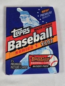 Unopened Pack of 1993 Topps Baseball Cards - Possible Derek Jeter Rookie