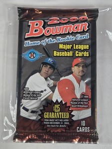 Unopened Pack of 2000 Bowman Major League Baseball Cards