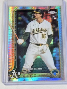 Nick Kurtz Rookie 2025 Topps Chrome RC Refractor #USC180 - Oakland Athletics Baseball Card