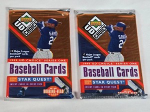 Lot of 2 Unopened Packs of 1999 UD Choice Baseball Cards