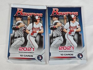 Lot of 2 Unopened Packs of 2021 Bowman Baseball Cards