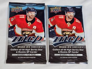 Lot of 2 Unopened Packs of 2022-23 Upper Deck MVP Hockey