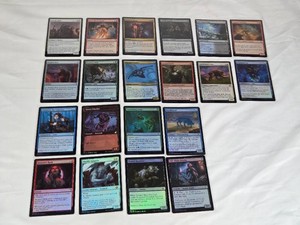 Lot of 20 Magic The Gathering Foil Cards including  Unruly Mob, Burn the Accursed, Stuffed Bear, Pestilent Wolf, Locked in the Cemetery, Tavern Smasher