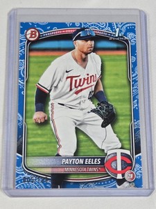 Payton Eeles 1st Bowman 2026 Bowman #BP-78 Blue SP Numbered 5125 - Minnesota Twins Baseball Card